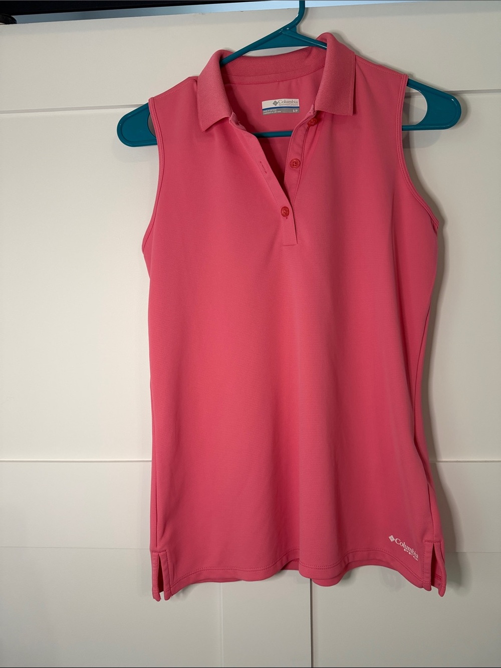 Columbia Pink Sleeveless Polo Top
